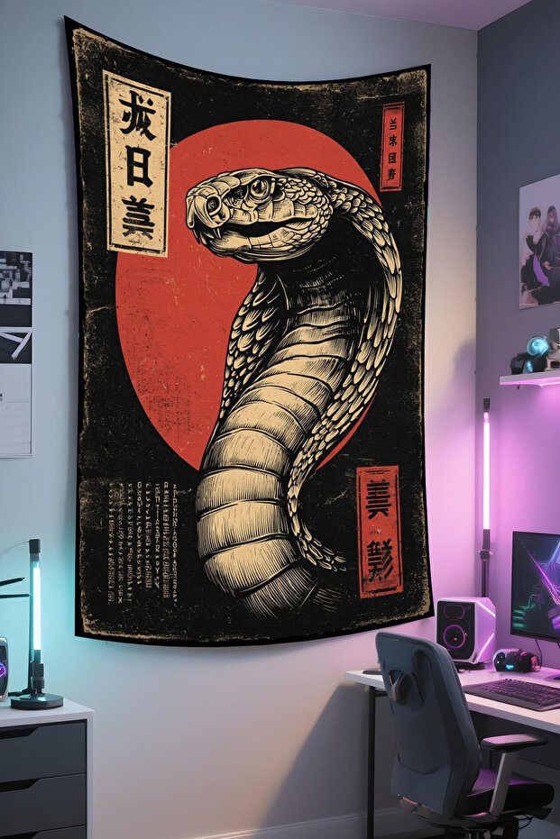 Gamer Wall Cloth, Playstation Xbox – Animal Themed, High-Quality Fabric, Tapestry Wall Carpet
