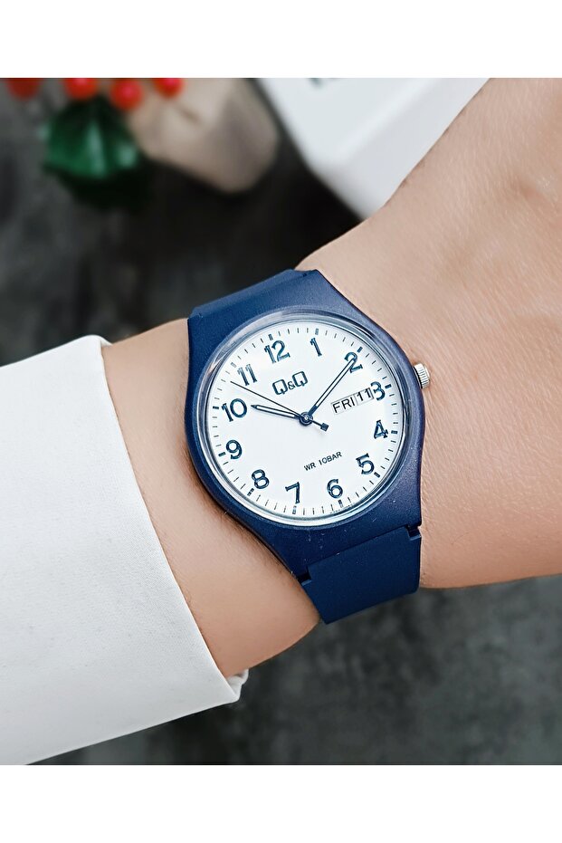Unisex Silicone Strap 10 Atm Waterproof Calendar Day Display Wristwatch