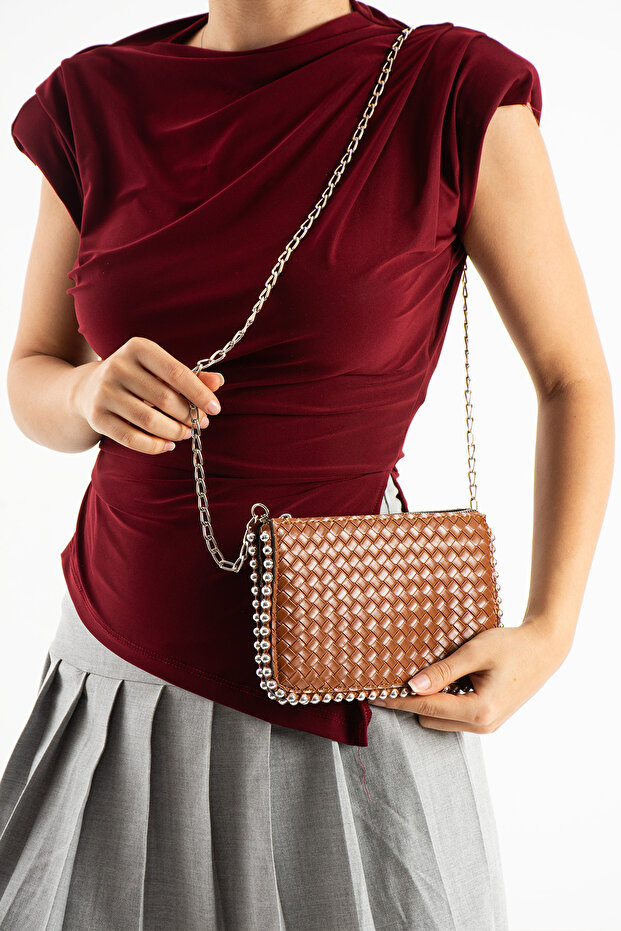 mini boncuklu çanta - 2