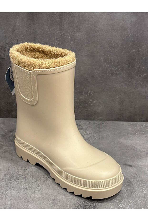 Waterproof Rain Boots with Fur Inside