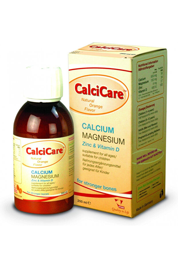 Pharmaceuticals Pvt. Ltd. Calcicare Liquid Natural Orange Flavor Calcium