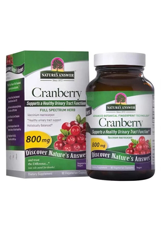 Answer Cranberry 800Mg Vegan Capsules for Urinary Tract Health, Pack Of 90'S