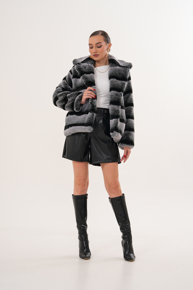 Jacket Collar Feathered Jacket - 2