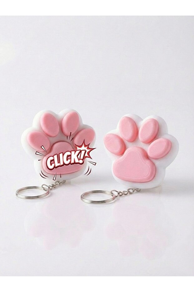 2 Pieces Paw Keychain Stress Relief Bag Ornament
