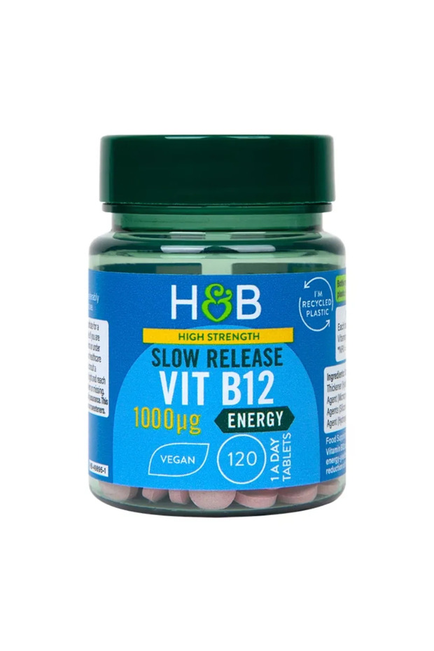 High Strength Slow Release Vitamin B12 1000ug Tablets For Energy, Pack of 120's