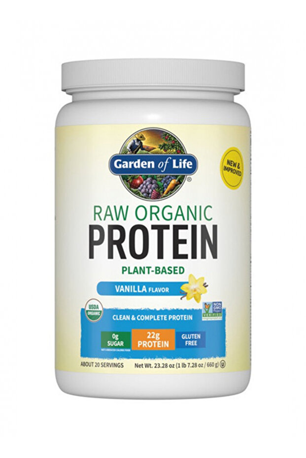 Raw Organic Protein, Vanilla, 620 G