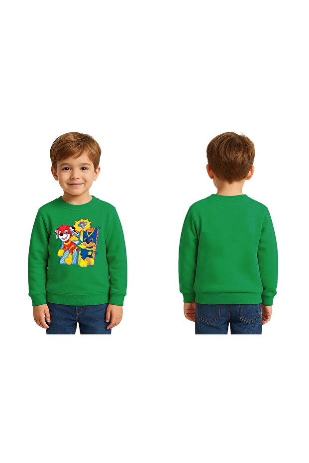 Unisex Pawpetrol Printed Children's Swaetshirt 3 Thread Raster
