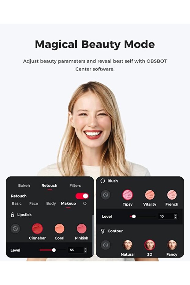 Meet 2 AI-Powered 4K Webcam, AI Framing & Auto Focus, Beauty Mode. (Aurora Green) - 4
