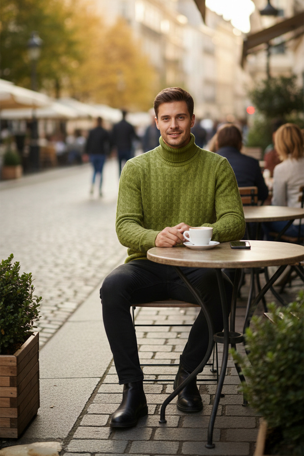 Erkek Balıkçı Yaka Kazak - 3