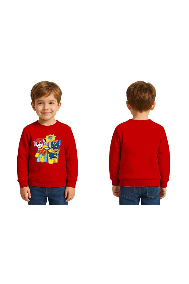 Unisex Pawpetrol Printed Children's Swaetshirt 3 Thread Raster