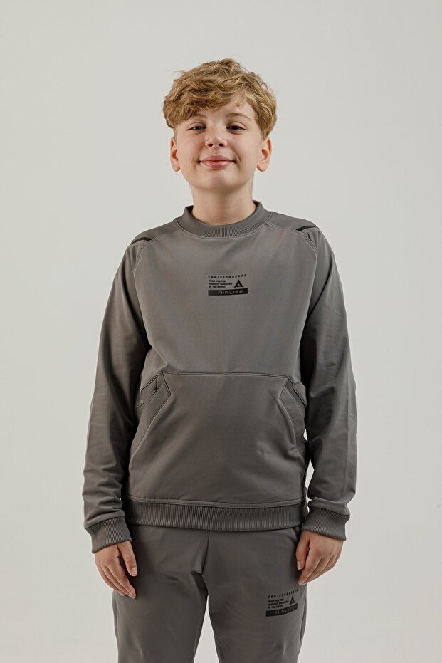 Stronger High Rsi 5 7 Crew Neck Young Children's (Boys) Sweatshirt Gray