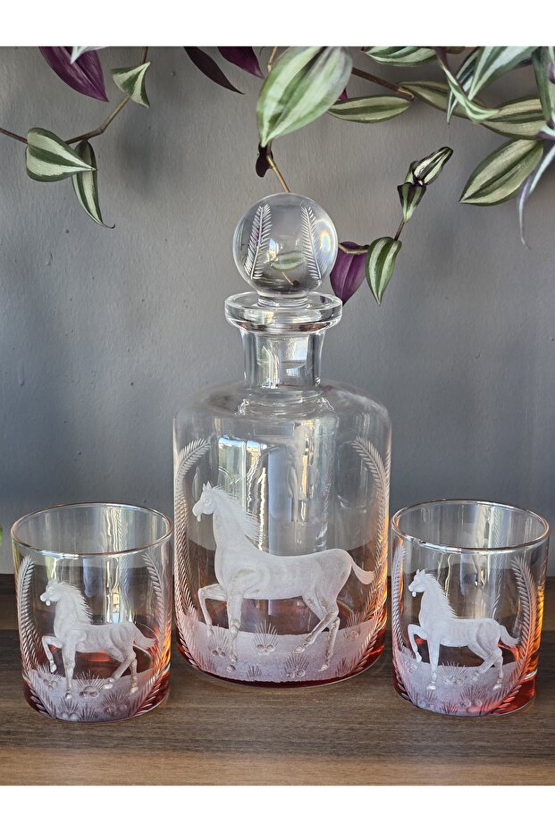el sanatı atlı 3 parça viski seti - 1