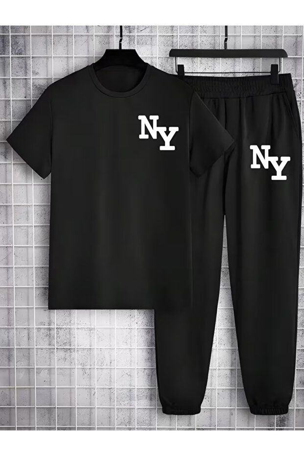 طقم علوي وسفلي للجنسين من NY مطبوع