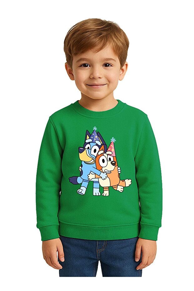 سويت شيرت للأطفال من الجنسين من Bluey مطبوع مكون من 3 خيوط