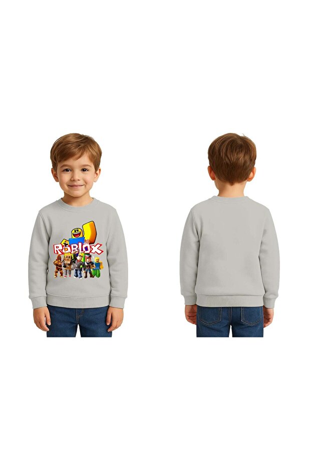 Unisex Roblox Printed Children's Swaetshirt 3 Thread Rasterated