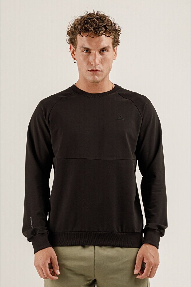Saturn Ur7 Pro I Crew Neck Men's Sweatshirt Black