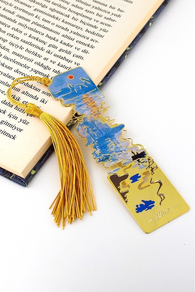 Claude Monet Impression Sunrise Painting Impression Metal Bookmark Bookmark Ay088