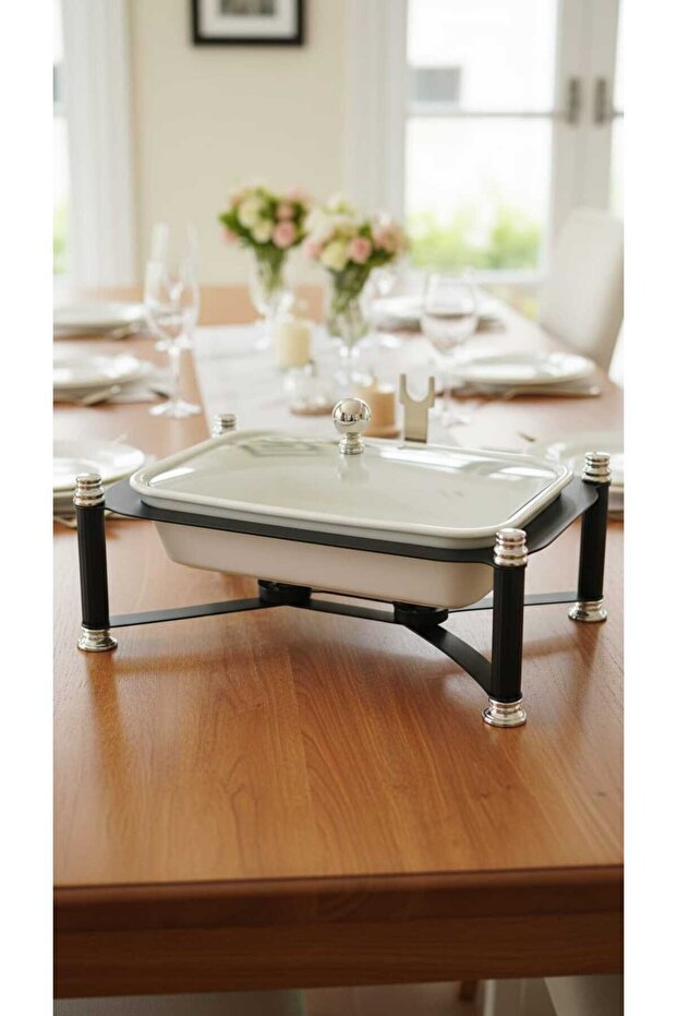 Buffet warmer, rectangular serving dish, 12 cm - 2