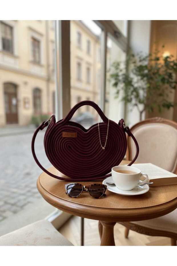 Heart Model Jute Shoulder Bag - Stylish Everyday Use