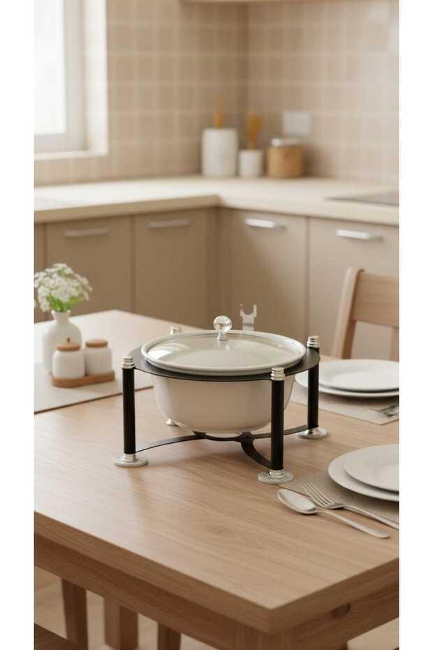 Buffet warmer, round serving dish, 10 cm deep - 2