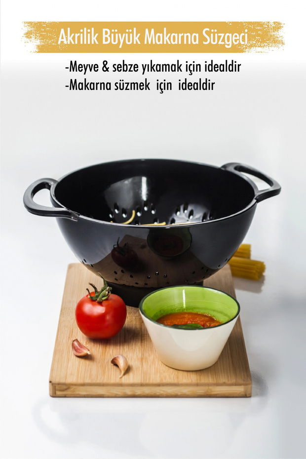 Acrylic Matte Black Strainer