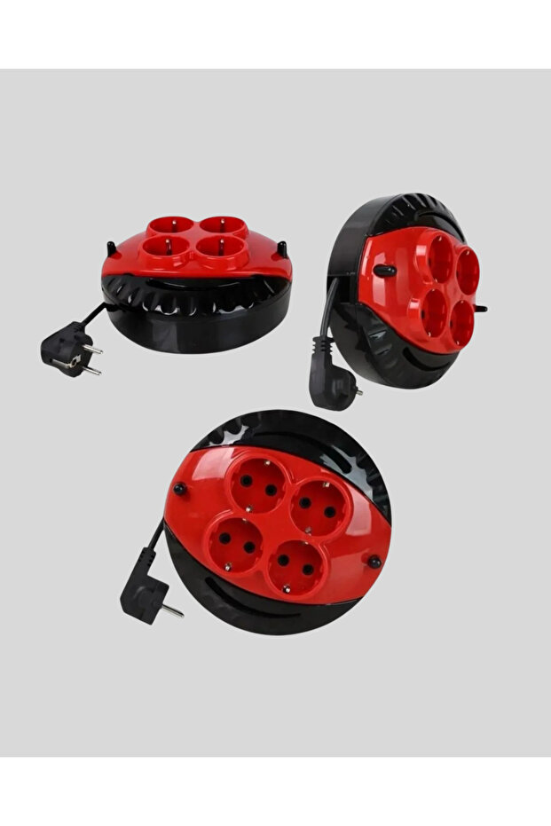 4-Plus Red Socket Reel with 3 Meter Cable - 2