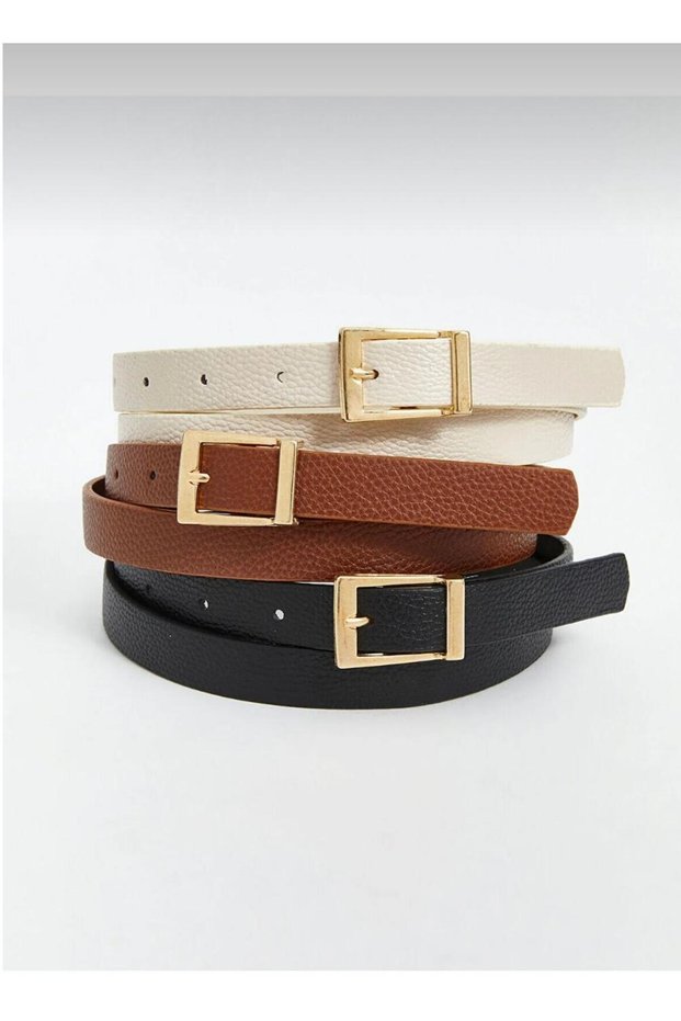 3-Piece Set Women's Belt Trouser Belt Dress Belt Waist Belt Shirt Belt Coat Belt