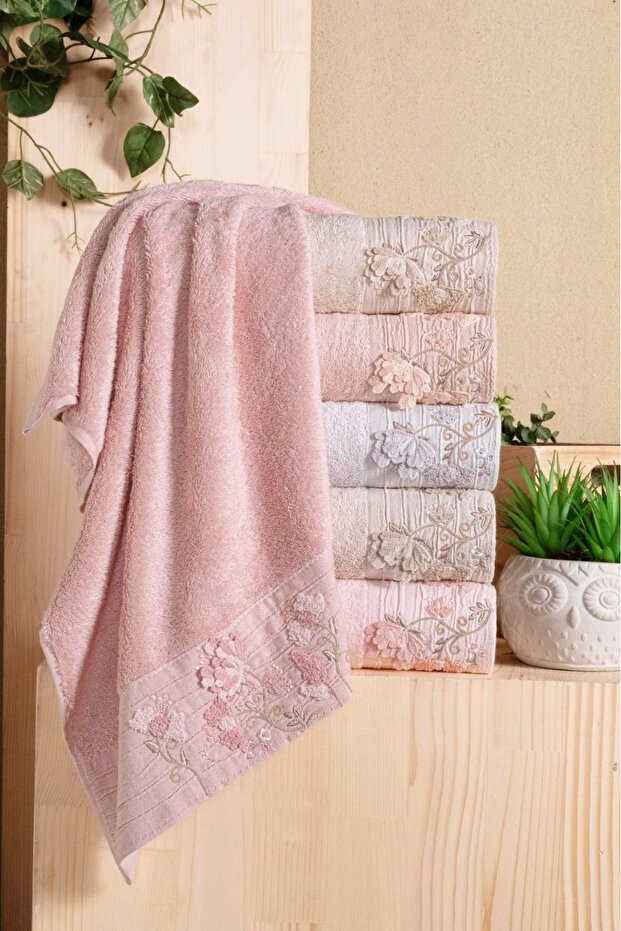 Bamboo 30X50 cm Suzy Bürümcük 3D Embroidered 6-Piece Kitchen Towel Set
