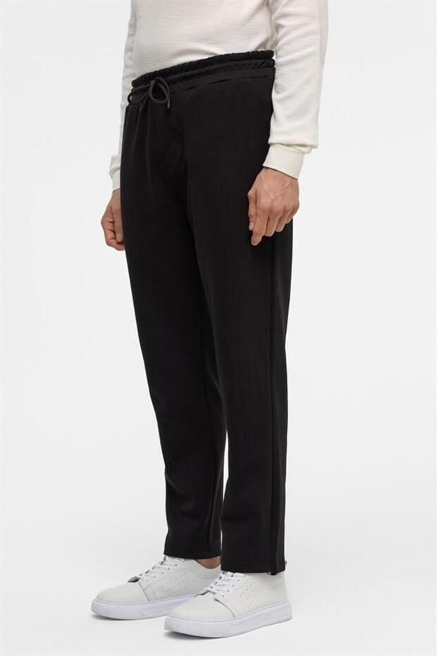 Siyah Regular Düz Jogger Pantolon - 6