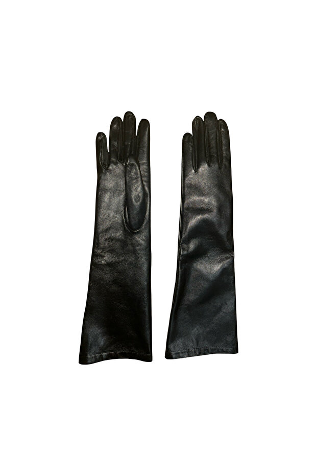 Gerçek hakiki deri uzun eldiven - 1