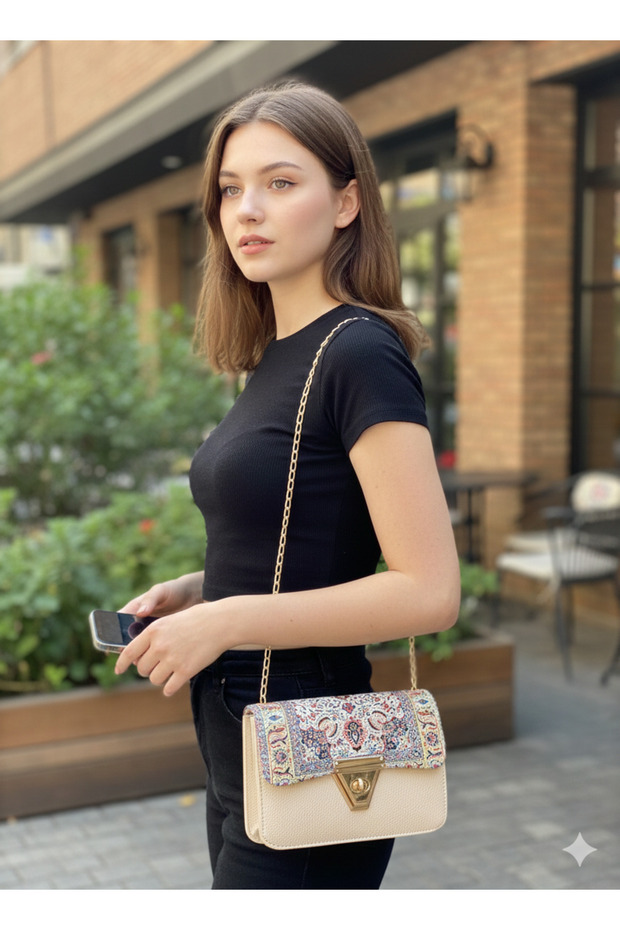 Ethnic Patterned Bohemian Women's Shoulder Bag-Turkish Motif Woven Bag-Autentic Woven Kilim Motif Bag