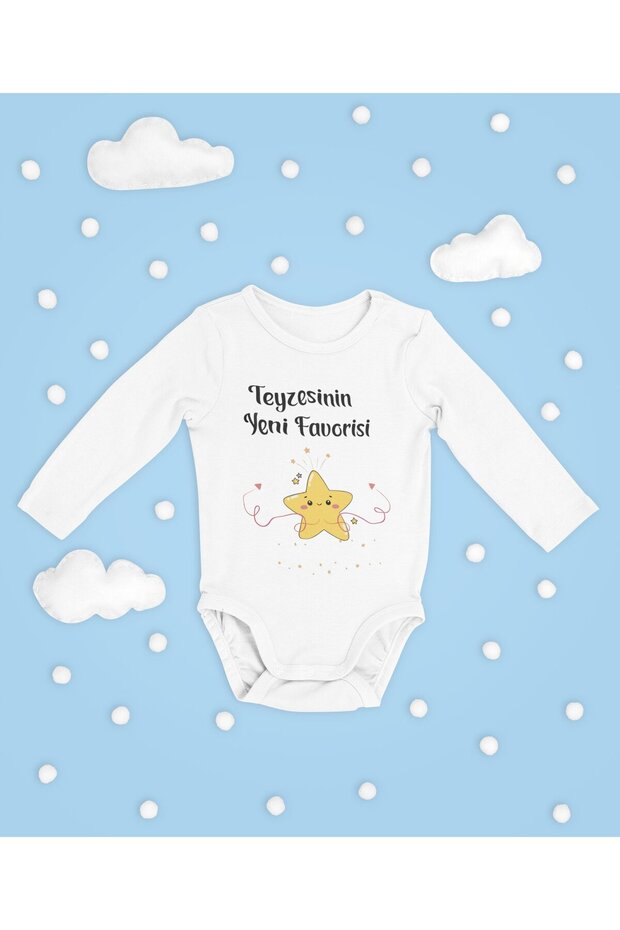 Auntie's New Favorite! Written Cotton Soft Unisex Snap Fastener Long Sleeve Bodysuit