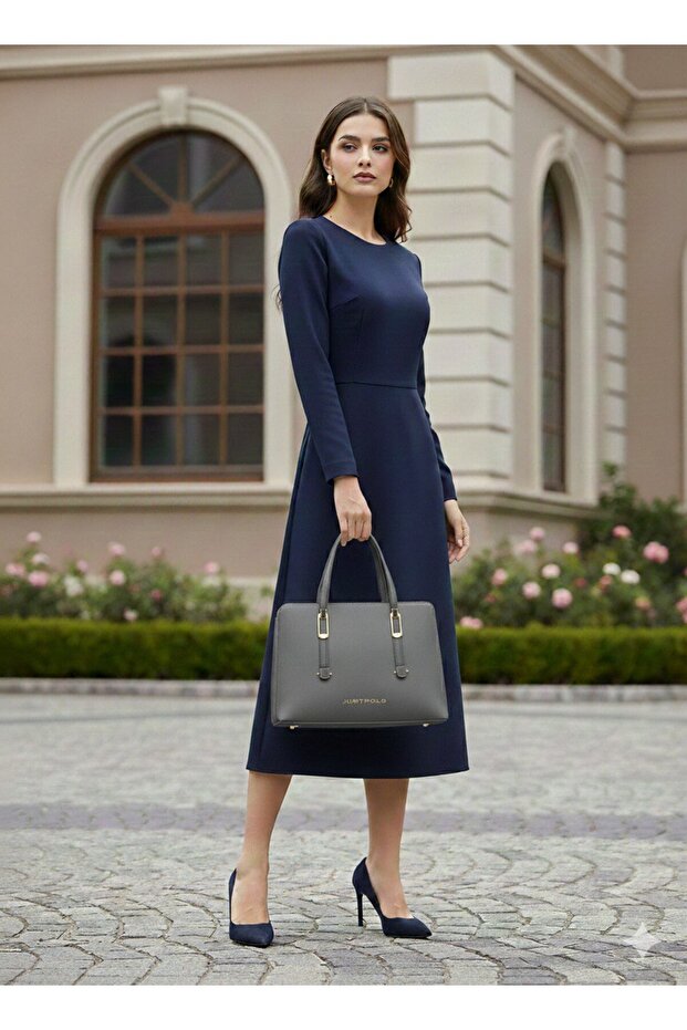 Women's Hand and Shoulder Bag – Premium Series with Gold Accessories