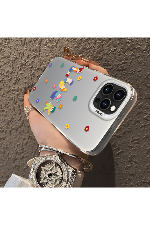 حافظة مضادة للسقوط من السيليكون المتوافقة مع هاتف iPhone 16 Pro Max، بنمط ممتع - 2