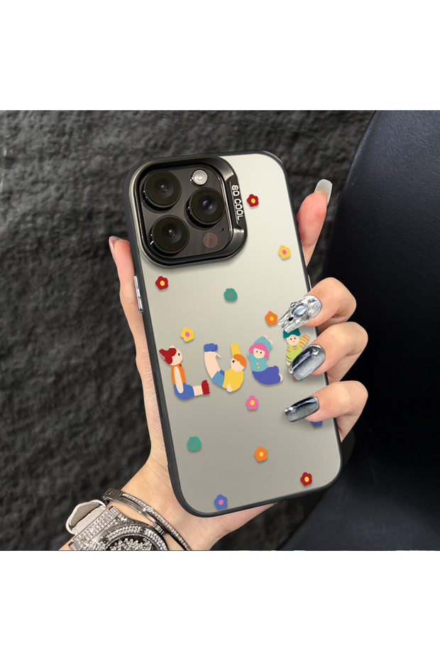 حافظة مضادة للسقوط من السيليكون المتوافقة مع هاتف iPhone 12 Pro، بنمط ممتع - 7