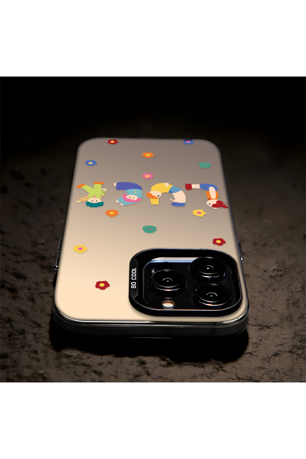 حافظة مضادة للسقوط من السيليكون المتوافقة مع هاتف iPhone 12 Pro، بنمط ممتع - 5