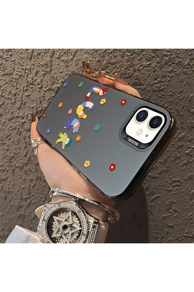 حافظة مضادة للسقوط من السيليكون المتوافقة مع هاتف iPhone 12 Pro، بنمط ممتع - 2