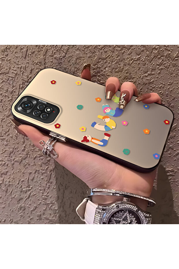 حافظة Xiaomi Redmi Note 11 متوافقة مع الحافة السيليكونية الصلبة والمضادة للسقوط بنمط ممتع - 1