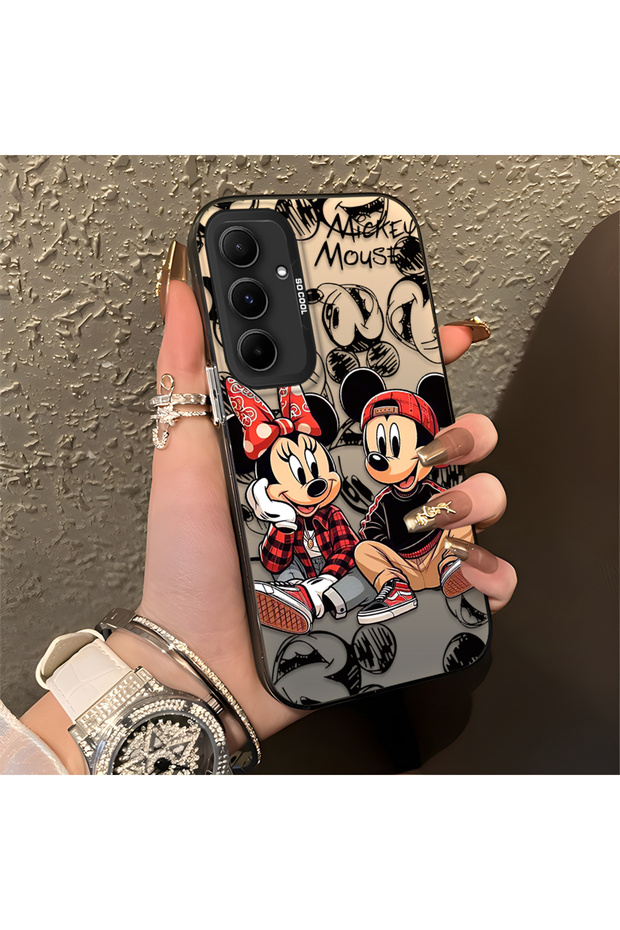 Samsung Galaxy A55 Compatible Silicone Edge Hard Back Anti-Fall Case Classic Mickey Mouse