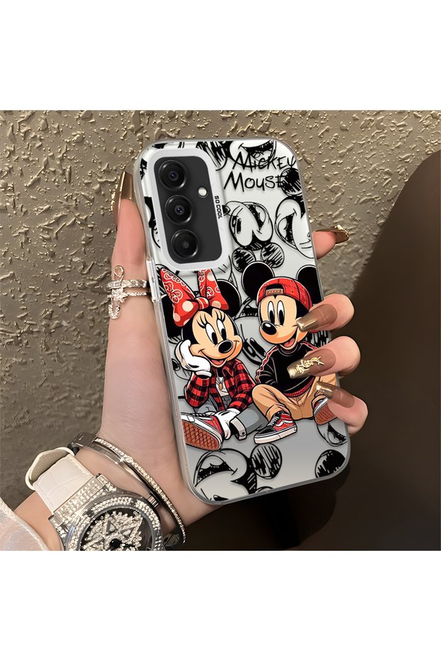 Samsung Galaxy A16 Compatible Silicone Edge Hard Back Anti-Fall Case Classic Mickey Mouse