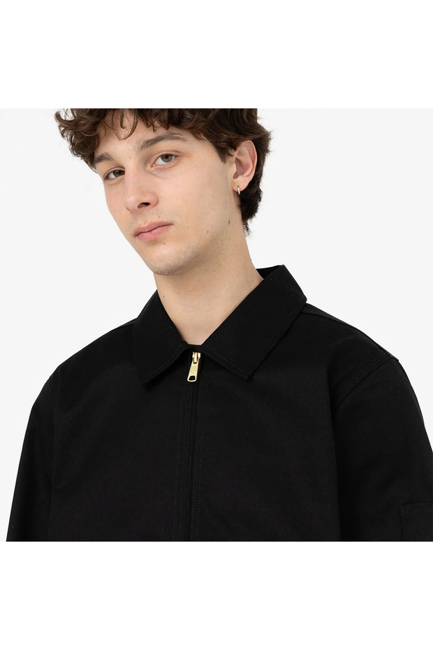 Unlined Eisenhower Erkek Siyah Ceket - 6