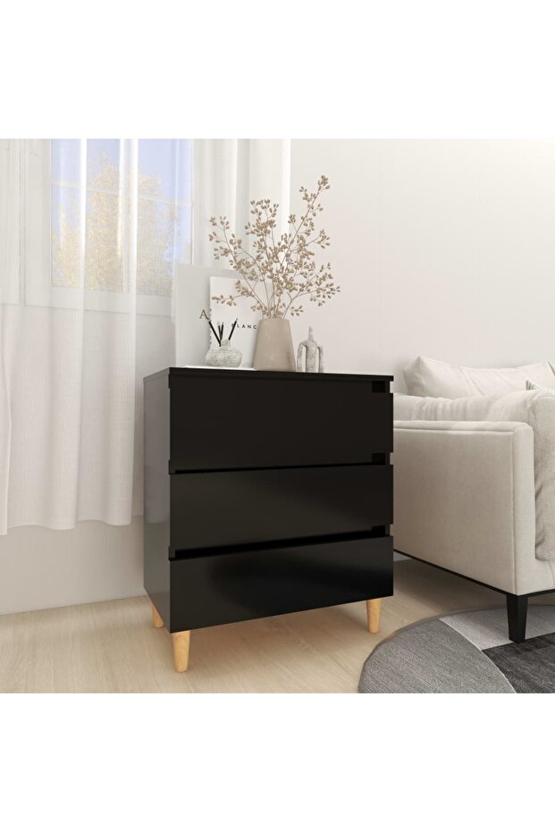 Sideboard Black 60x35x69 cm Engineered Wood