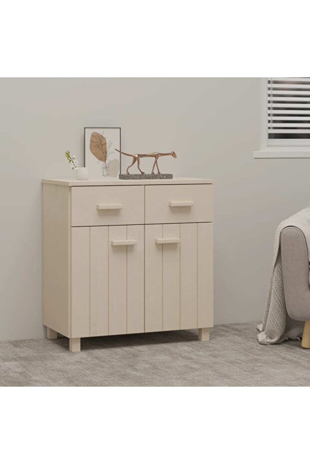 Sideboard HAMAR Honey Brown 79x40x80 cm Solid Wood Pine