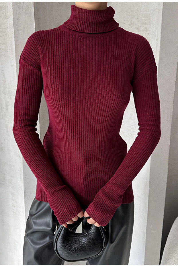 Thick Knitted Pullover Sweater - 3