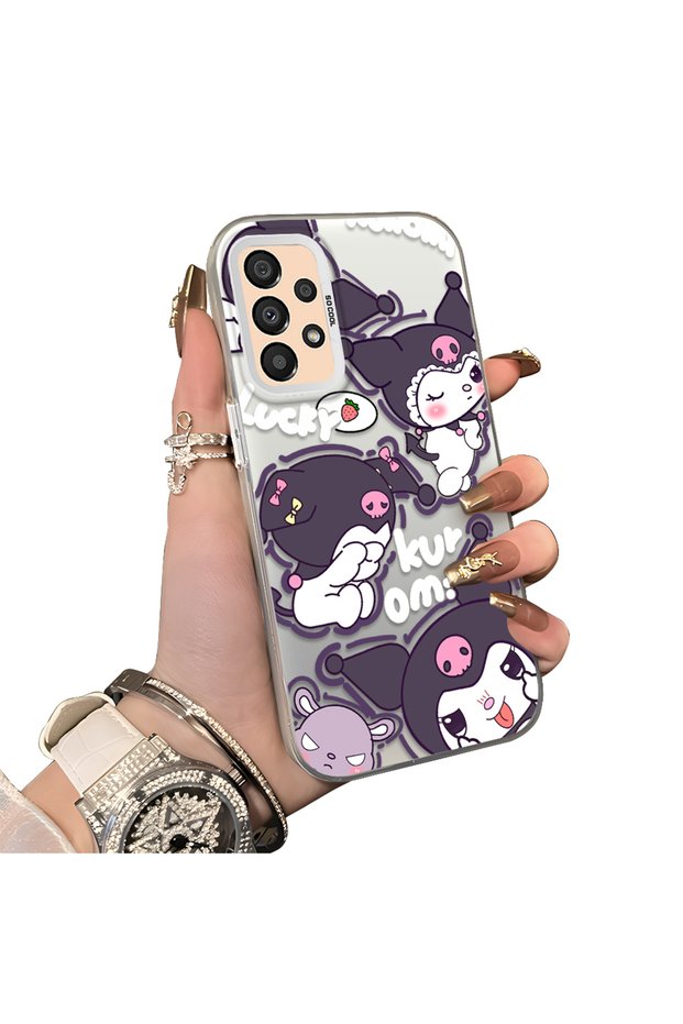 Samsung Galaxy A33 5g Compatible Protective Silicone Edge Acrylic Back Kuromi Case
