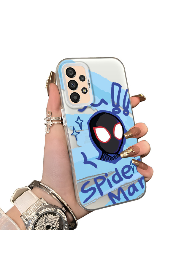 Samsung Galaxy A33 5g Compatible Silicone Edge Acrylic Back Spiderman Protective Case