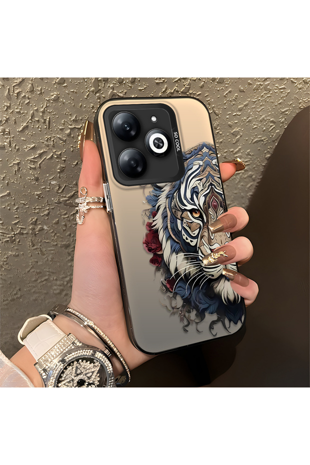 Tecno Spark 20 Compatible Case Hard Shell Anti Fall Phone Case Tiger