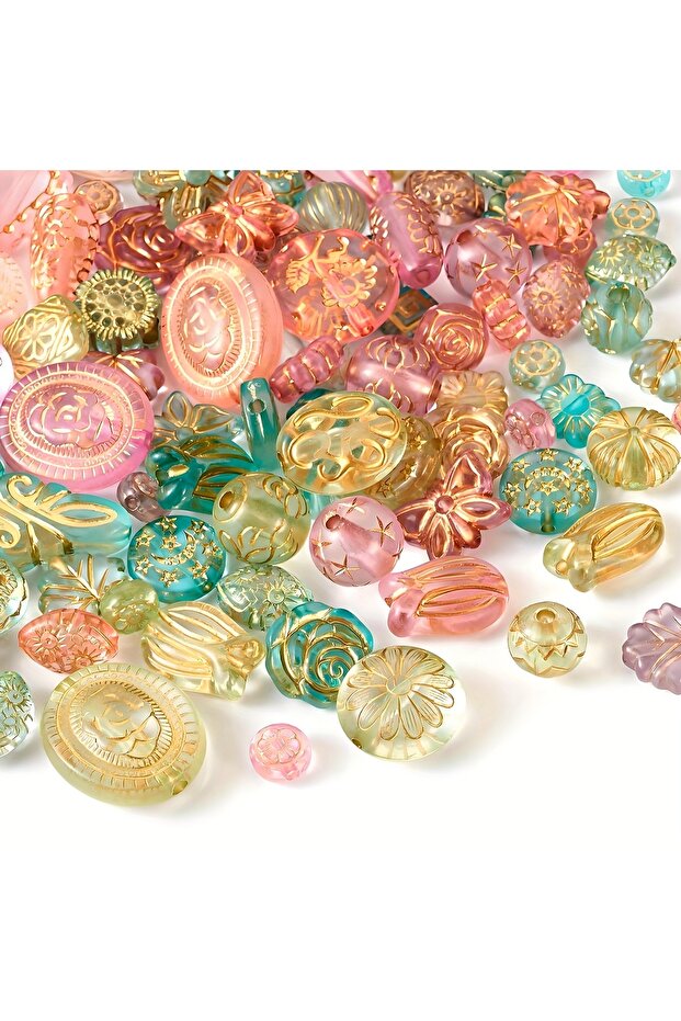 Mermaid Mixed 20g/Pack Mixed Classical Beads Acrylic Loose Spacer Bead for DIY Bracelet Beaded Mater