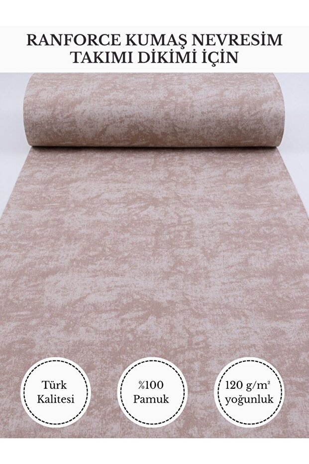 Ranforce Fabric for Sewing Duvet Covers – 100% Cotton, 240 cm × 100 Cm, Marble Pattern V-79