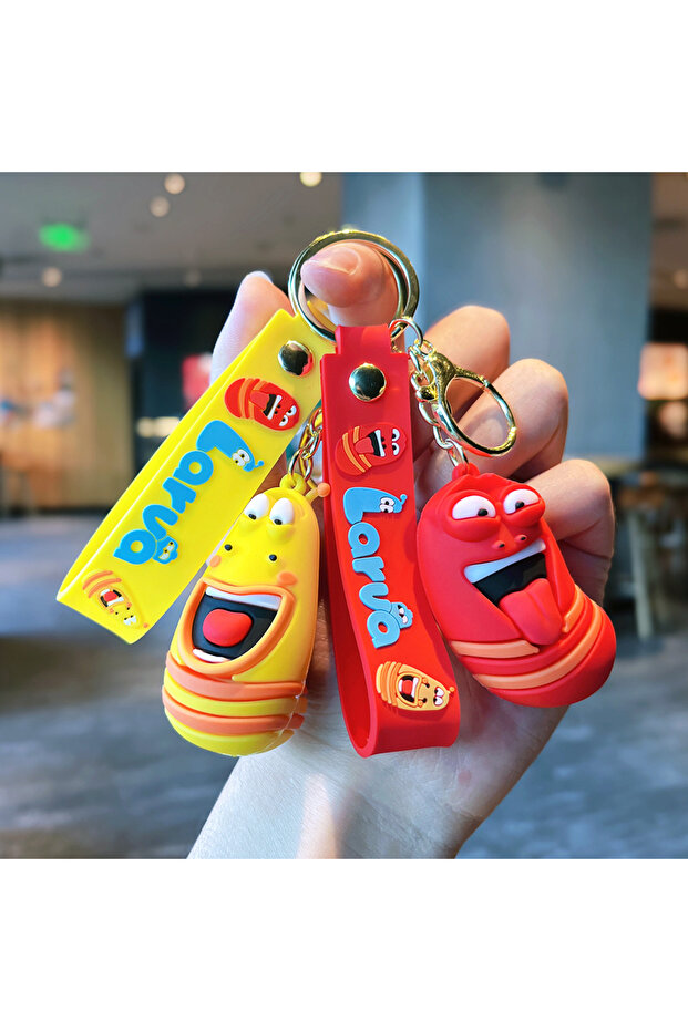 6 cm set of 2pcs Cute Funny And Hilarious Bug Keychains, Student Schoolbag Pendants Cartoon Figurine